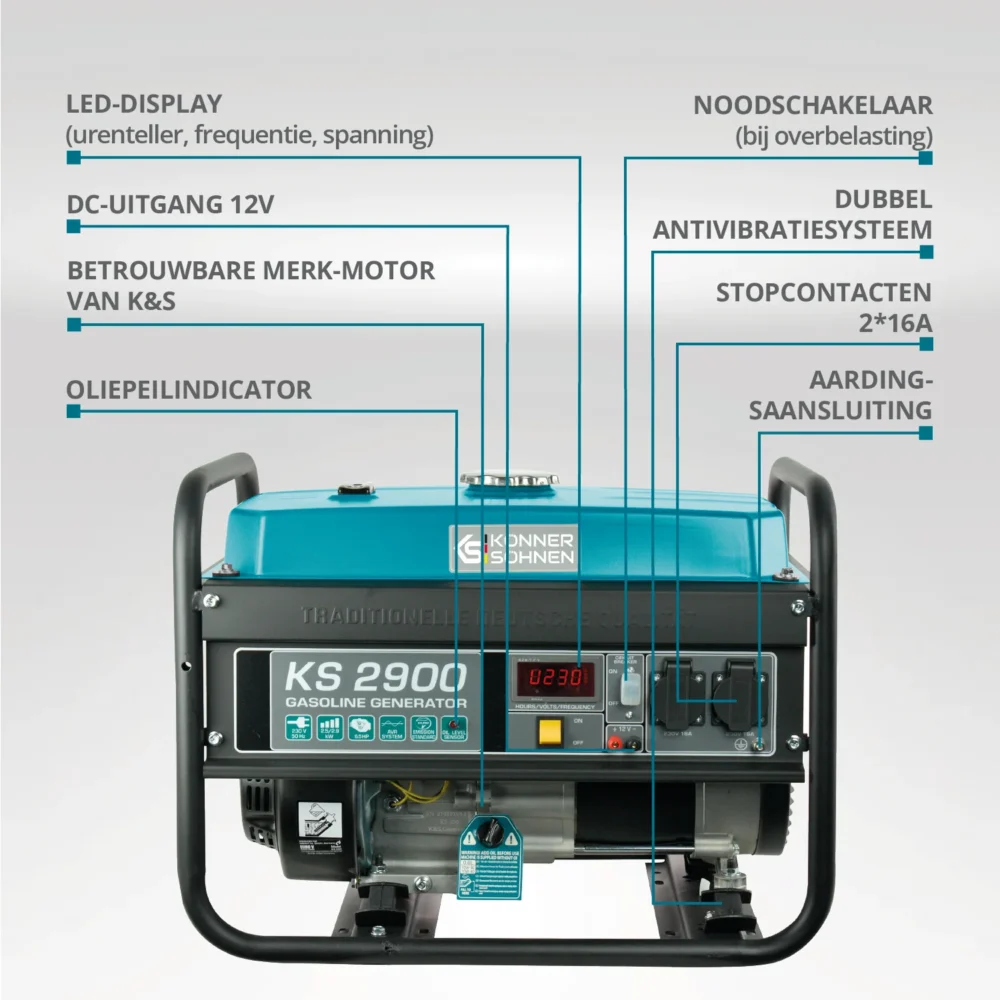 Benzinegenerator "Könner & Söhnen" KS 2900